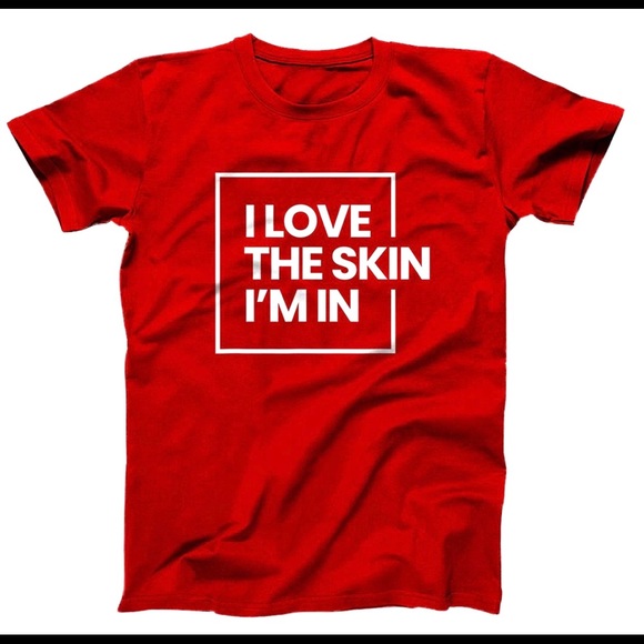 New Red love the skin I’m in t-shirt - Picture 1 of 1